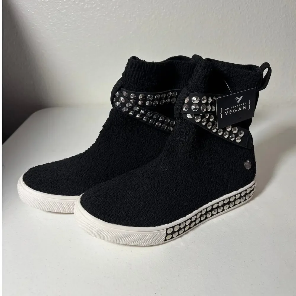 Bernie Mev NWT Girls' Size 4 (EU 35) Pelican Black Ankle Stretch Slip-On Booties